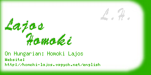 lajos homoki business card